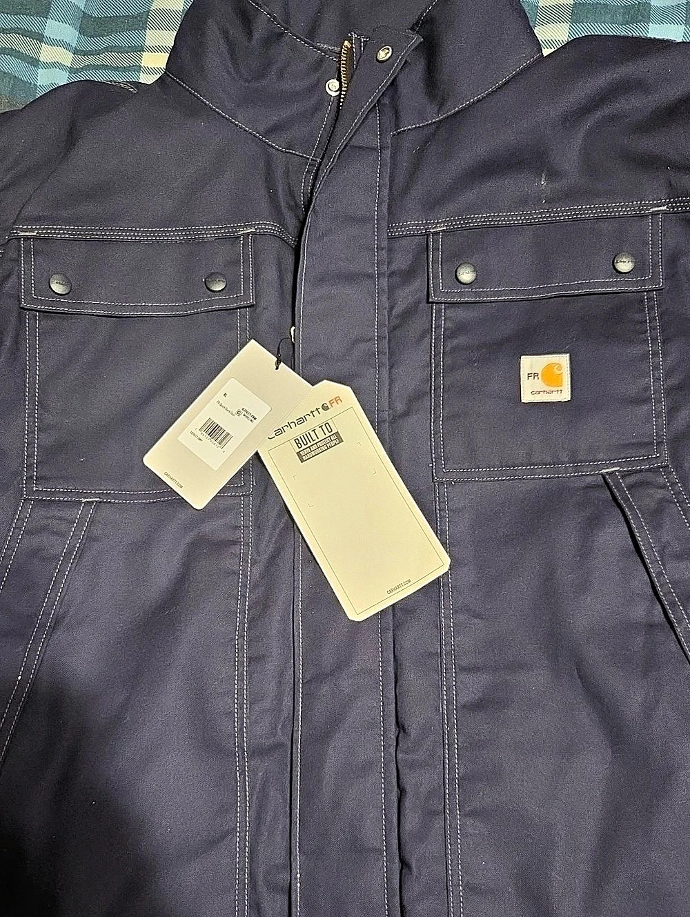 Carhartt Flame-Resistant Full Swing Quick Duck Coat Blue XL